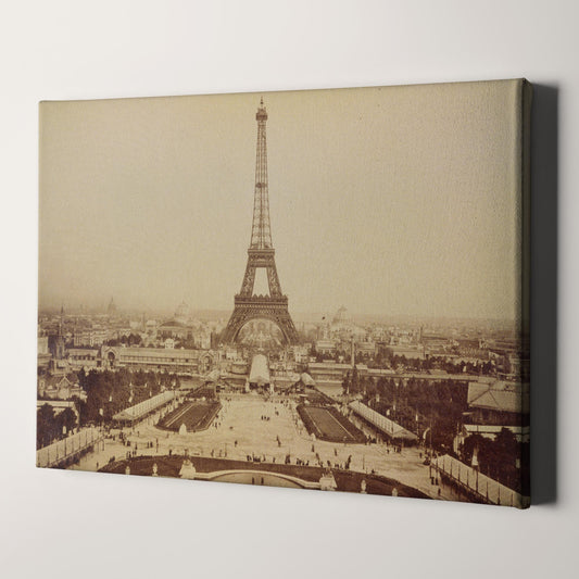 Eiffel Tower and Champ de Mars seen from Trocadéro Palace 1889