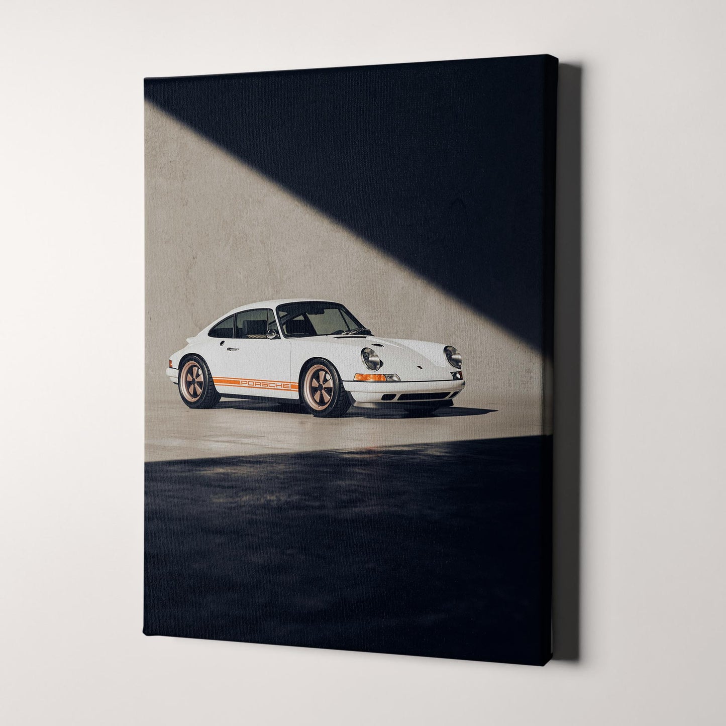 White with Orange Porsche 911