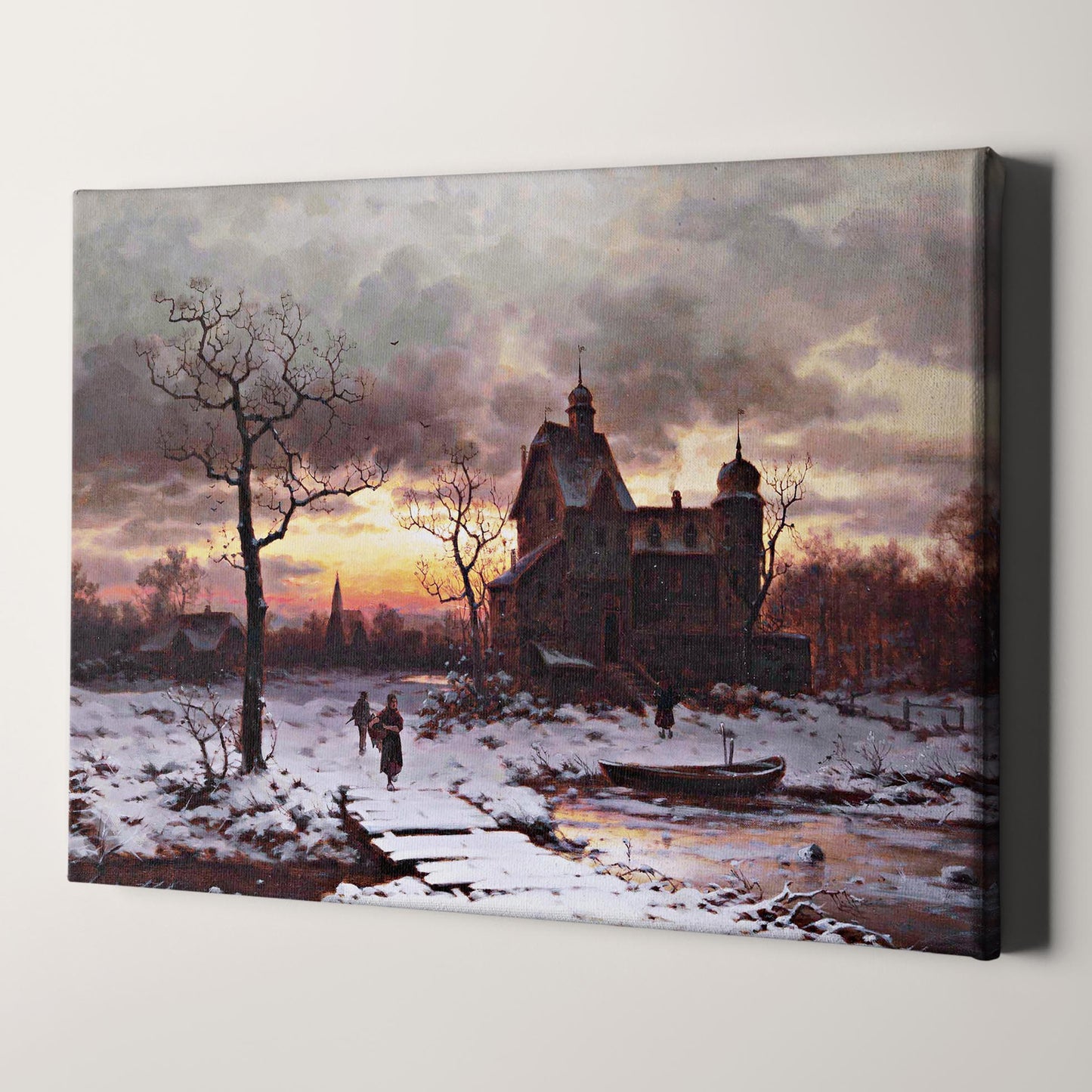 A Winter Twilight in the Rhine Valley by Ernesto Strigelly