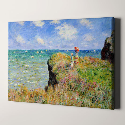 Clifftop Walk At Pourville by Claude Monet