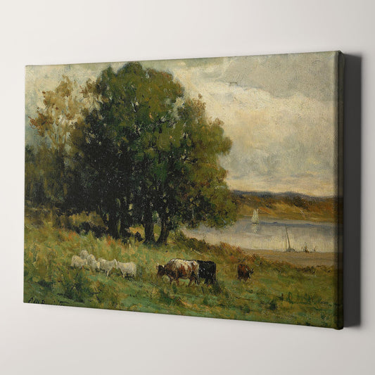 Cows and Sheep in a Landscape