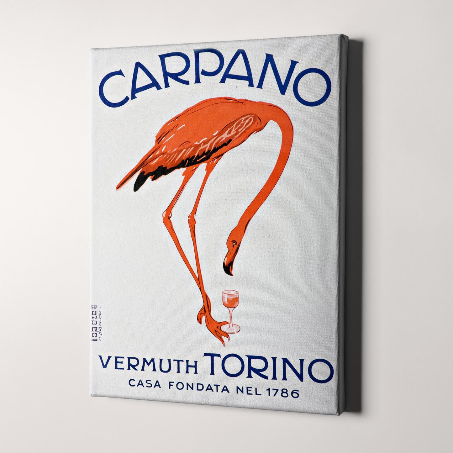 Carpano Vermuth Vintage Flamingo Poster