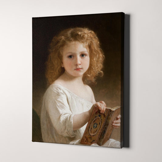 Young Girl Reading The Story Book (1877) by William-Adolphe Bouguereau