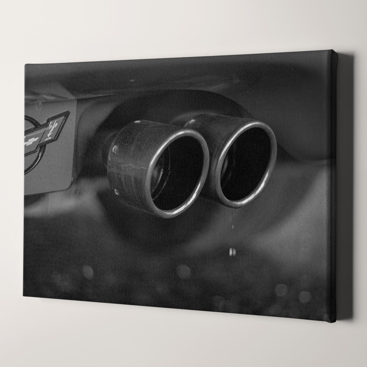 Car Exhaust in Black & White