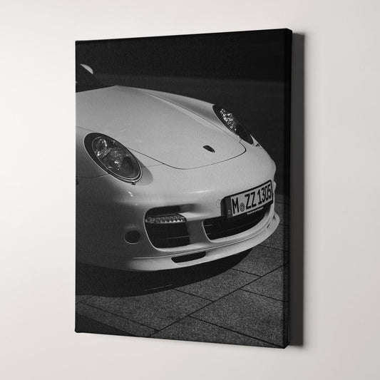 Porsche 911 Hood in Black & White