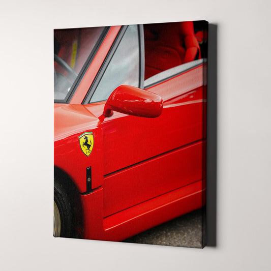 Red Ferrari Side Logo