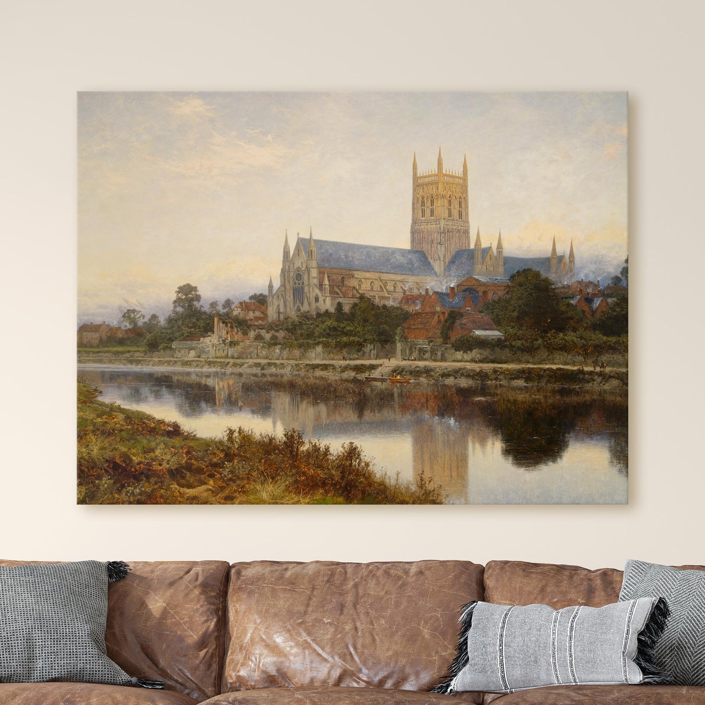 Worcester Cathedral by Benjamin Williams Leader