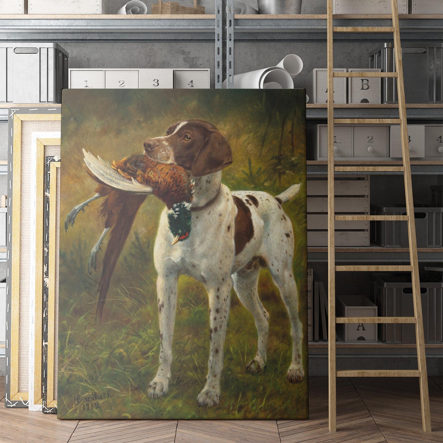 GSP German Shorthaired Pointer Dog 1912