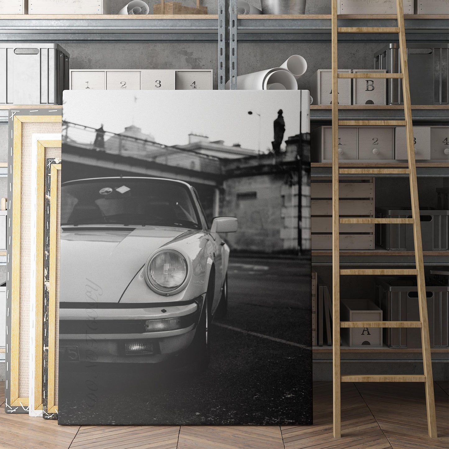 Old Porsche 911 in Black & White