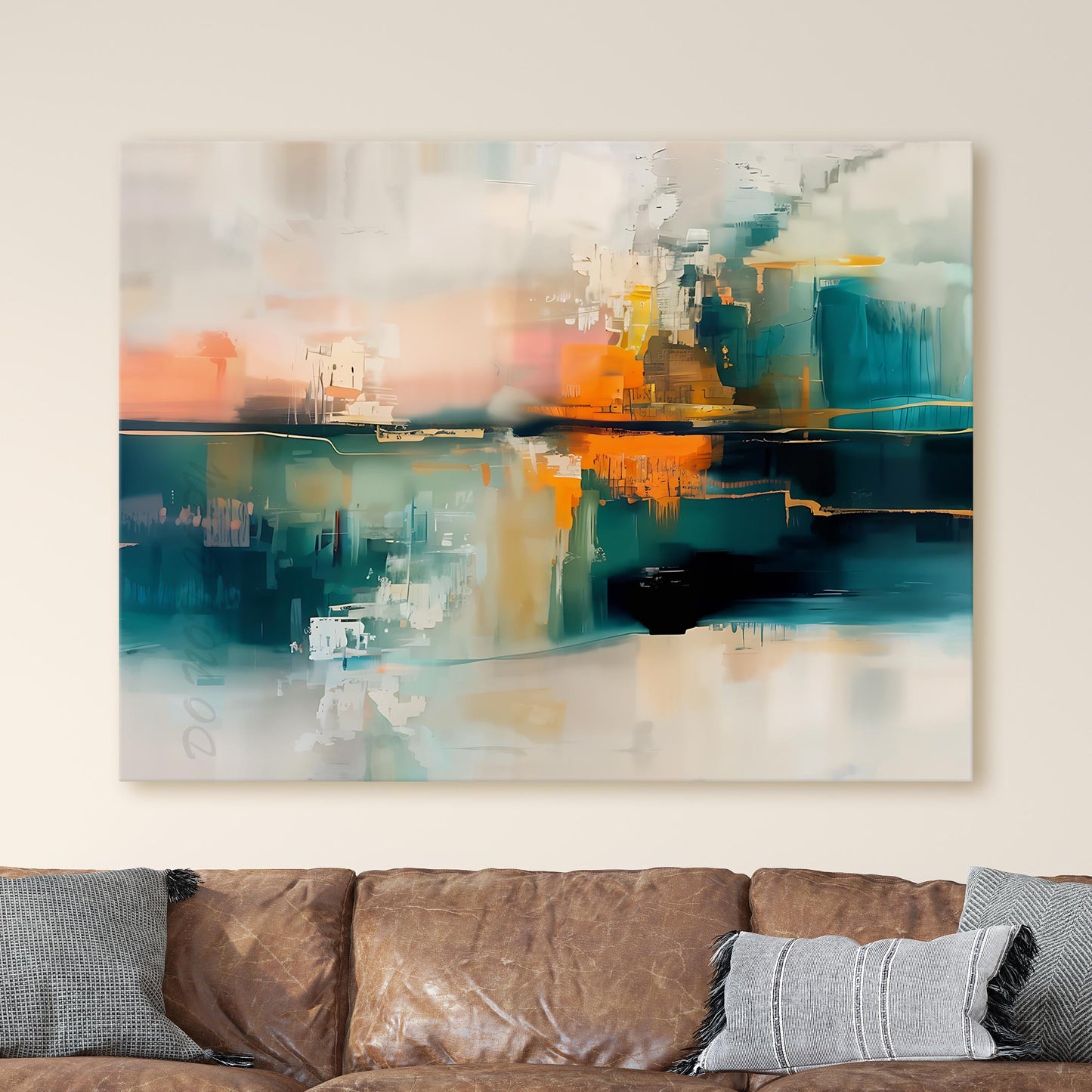 Abstract Art - Teal & Orange