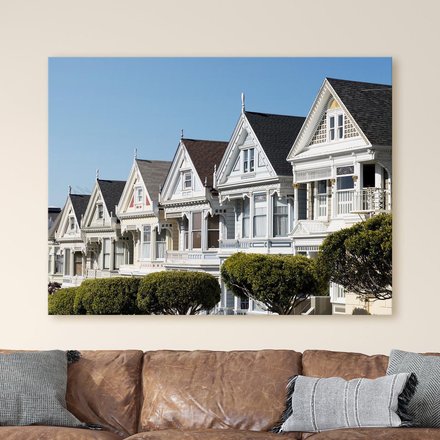 Painted Ladies Row of Victorian Houses San Francisco