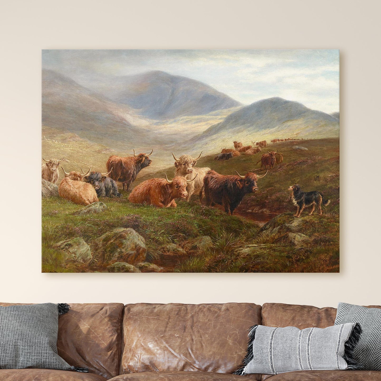 Highland Cattle - Victorian Country Landscape