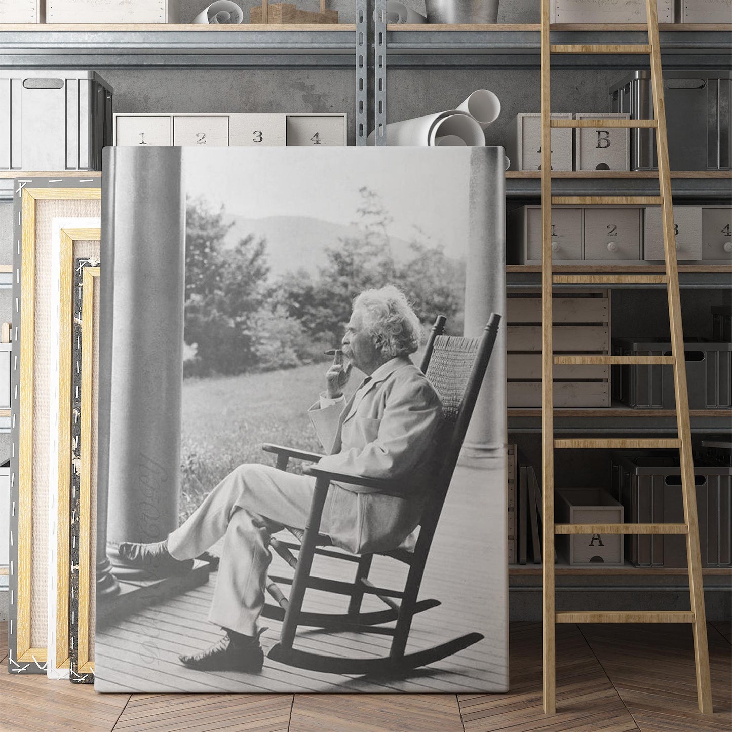 Mark Twain Smoking Cigar in New Hampshire