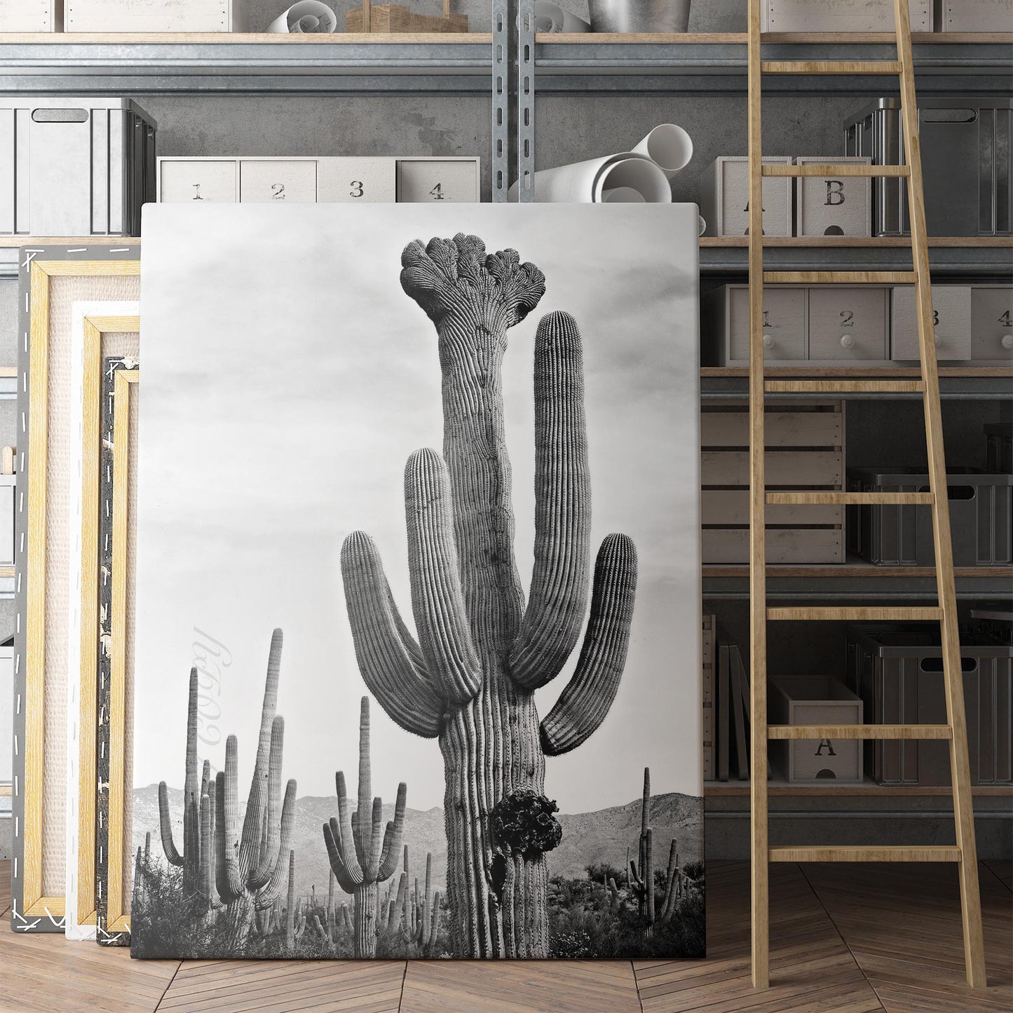 Cactus in Saguaro National Monument, Arizona by Ansel Adams