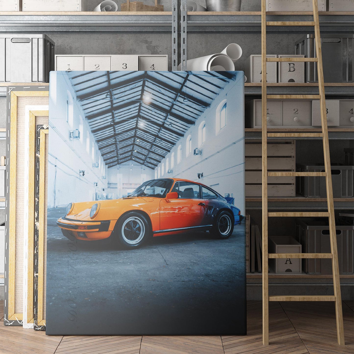 Vintage Orange Porsche 911