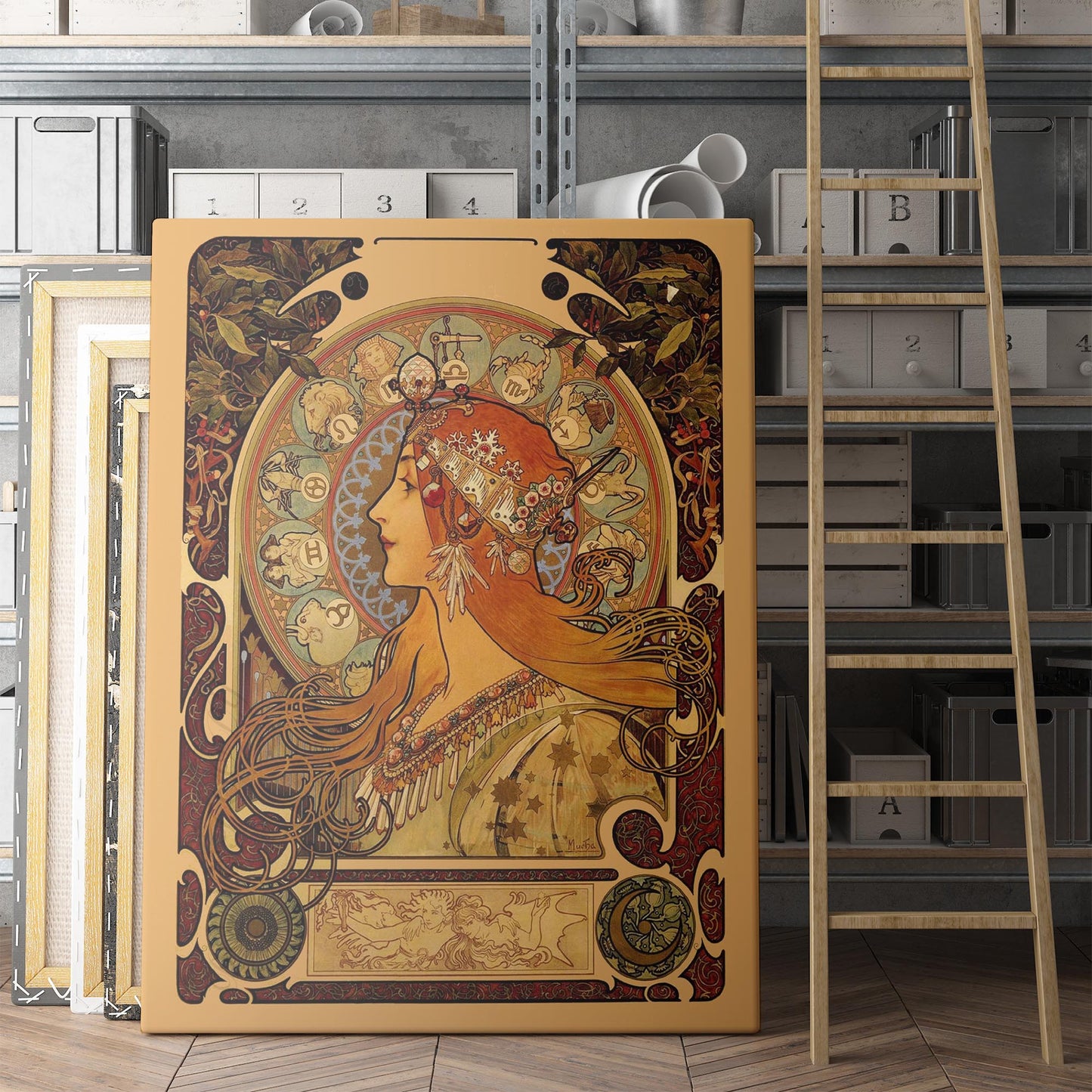 Mucha Zodiac Astrology Horoscope by Alphonse Mucha