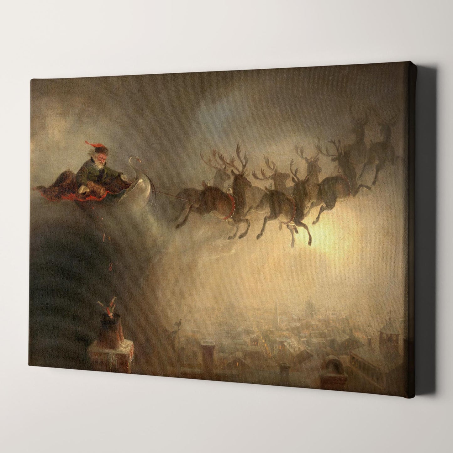 Santa Claus Sleigh and Reindeer by William Holbrook Beard