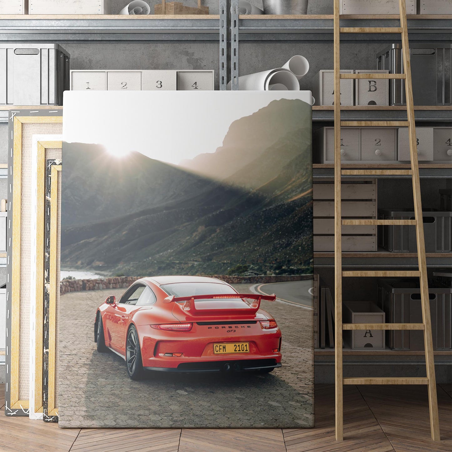 Red Porsche GT3 Landscape