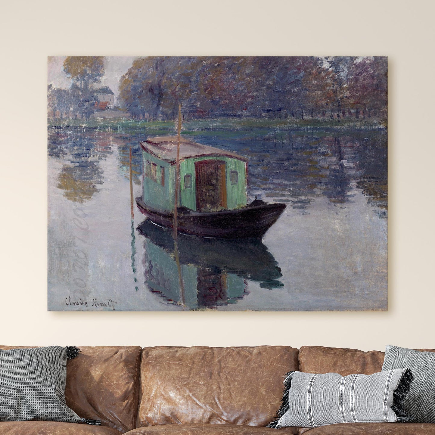 The Studio Boat by Claude Monet