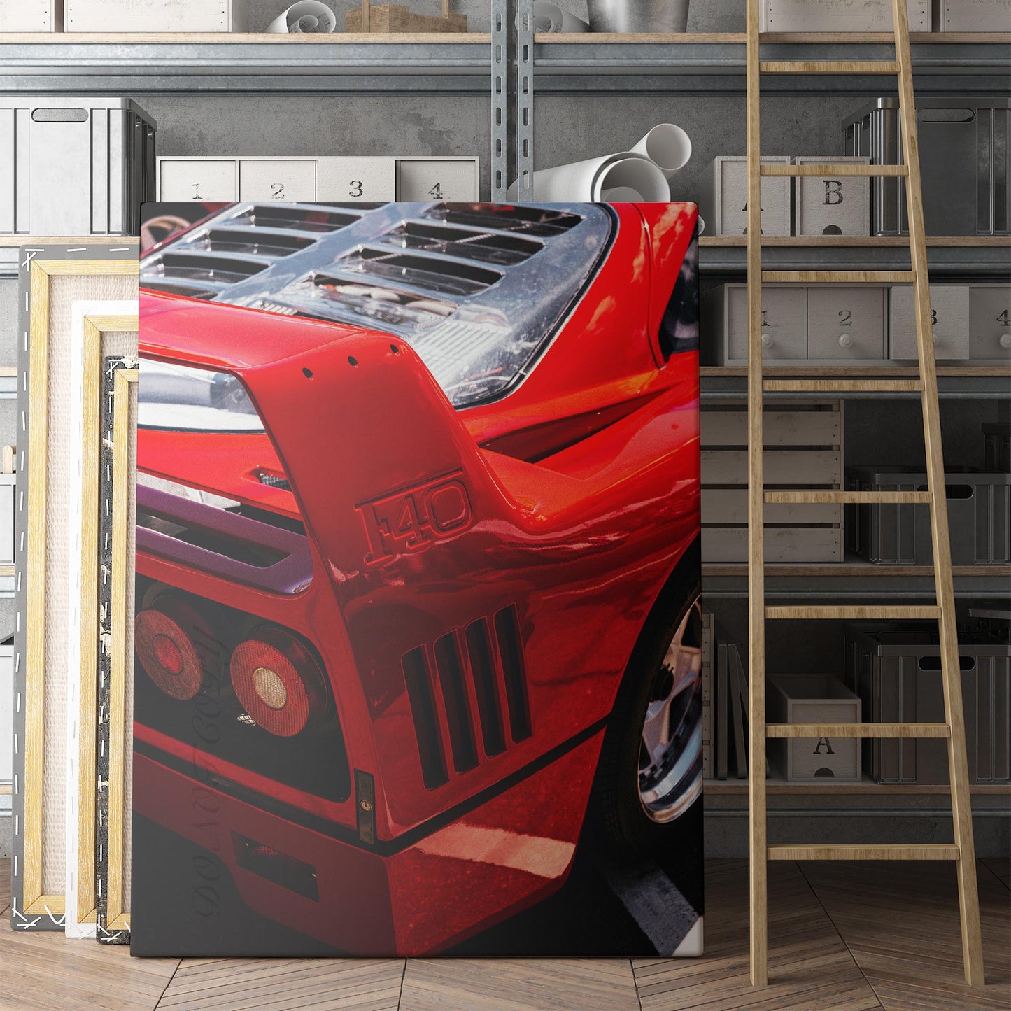 Red Ferrari F40 Rear Light and Spoiler