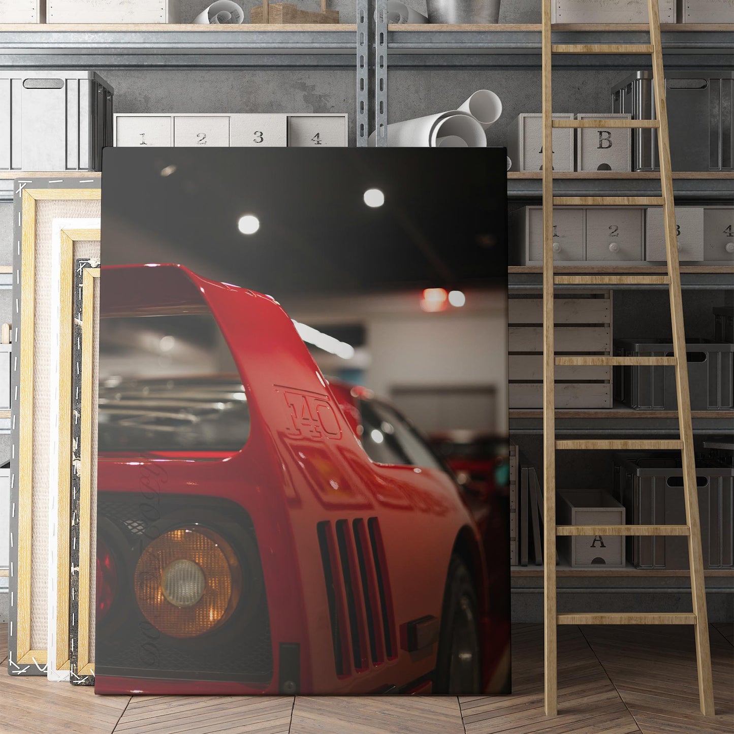 Red Ferrari F40 Rear View