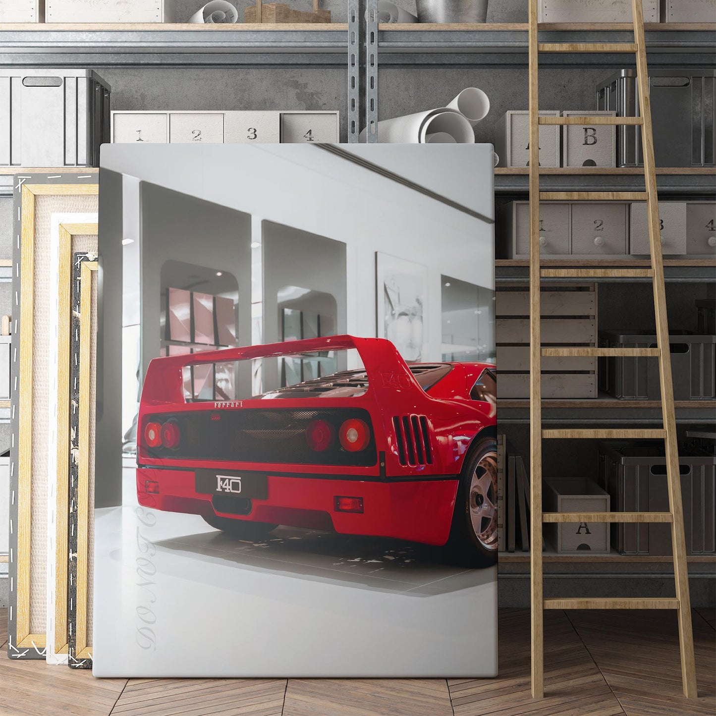 Red Ferrari F40 Rear View