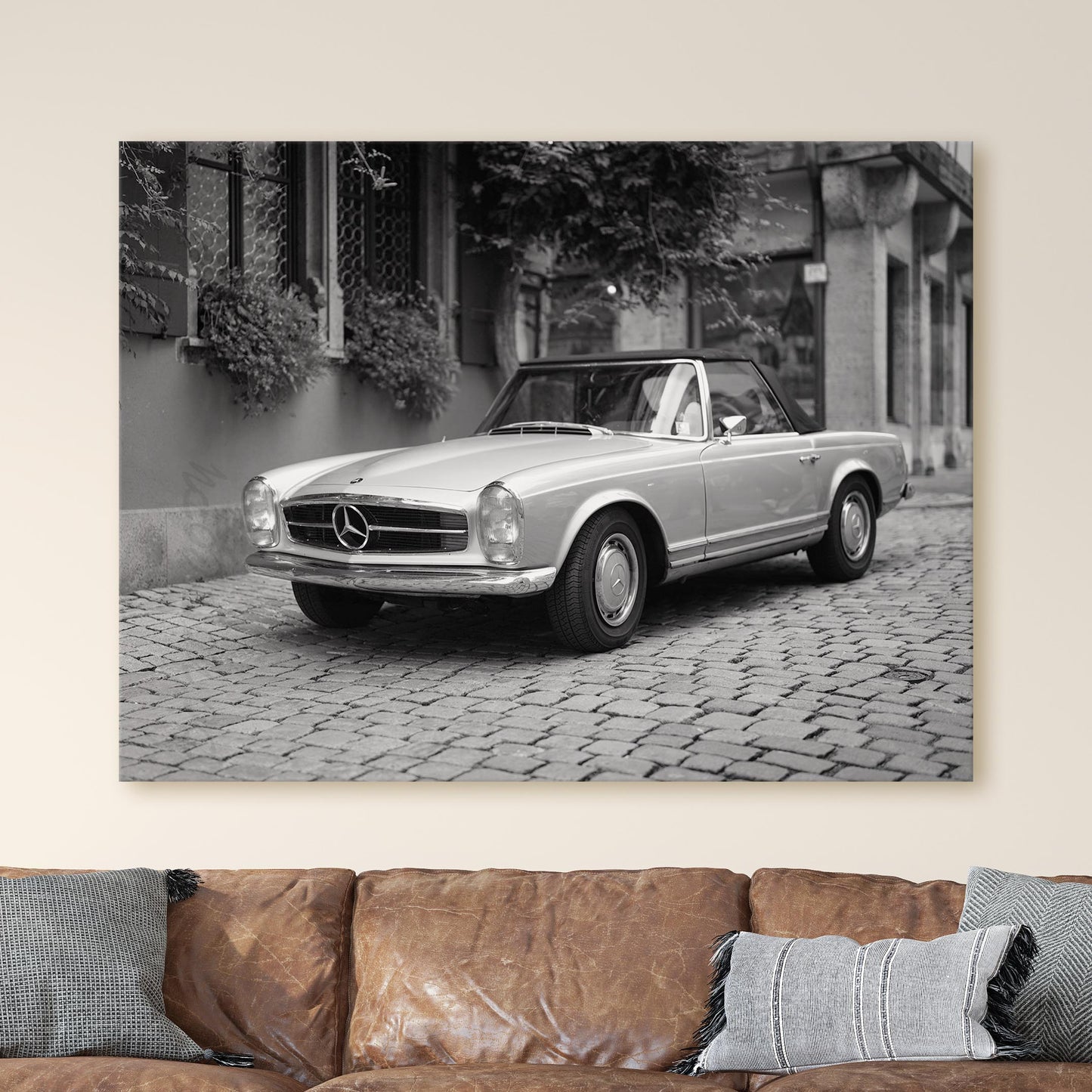 Classic Mercedes Benz Convertible in Black & White