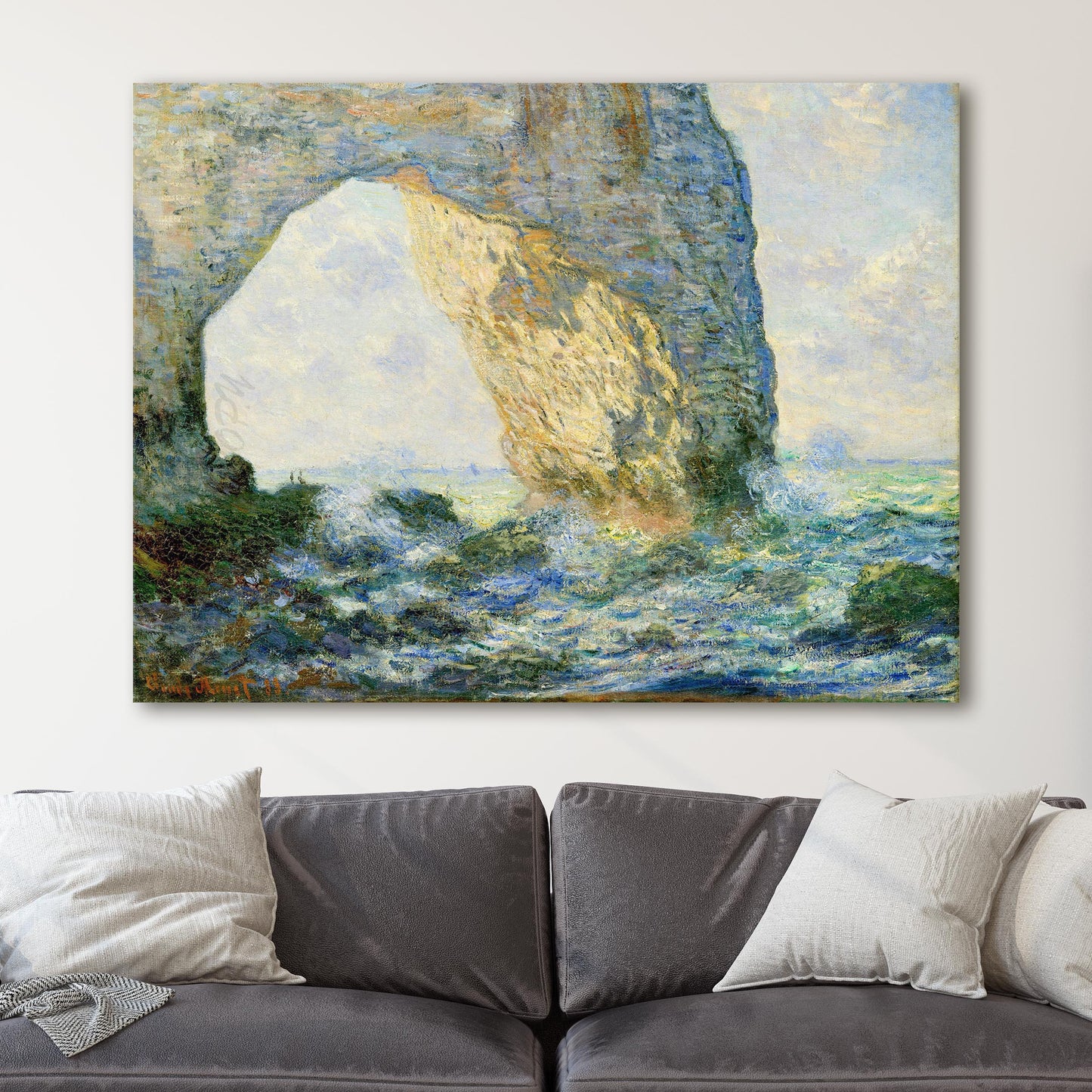 The Manneport Rock Arch by Claude Monet