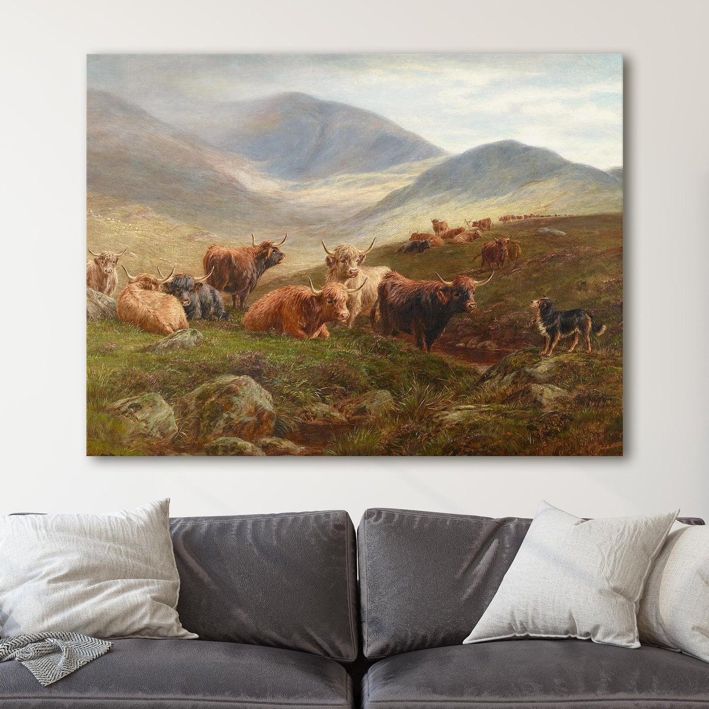 Highland Cattle - Victorian Country Landscape