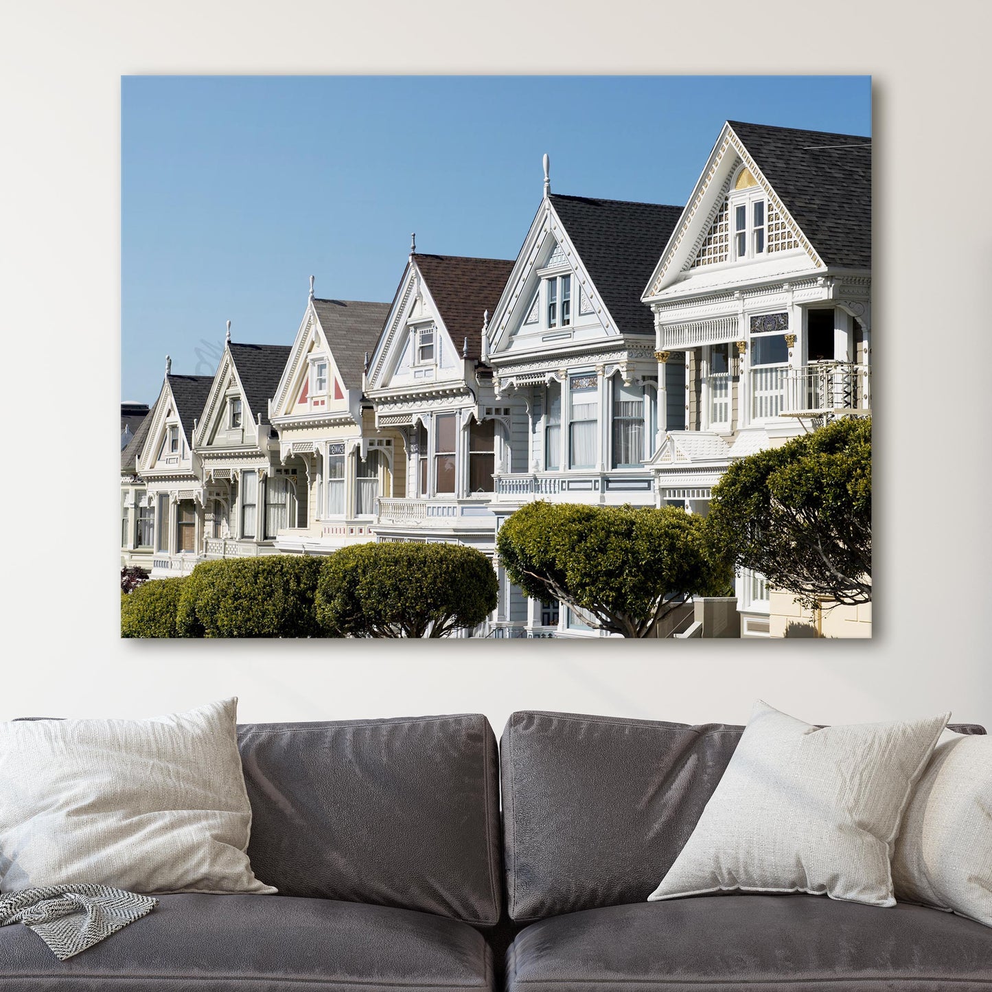 Painted Ladies Row of Victorian Houses San Francisco