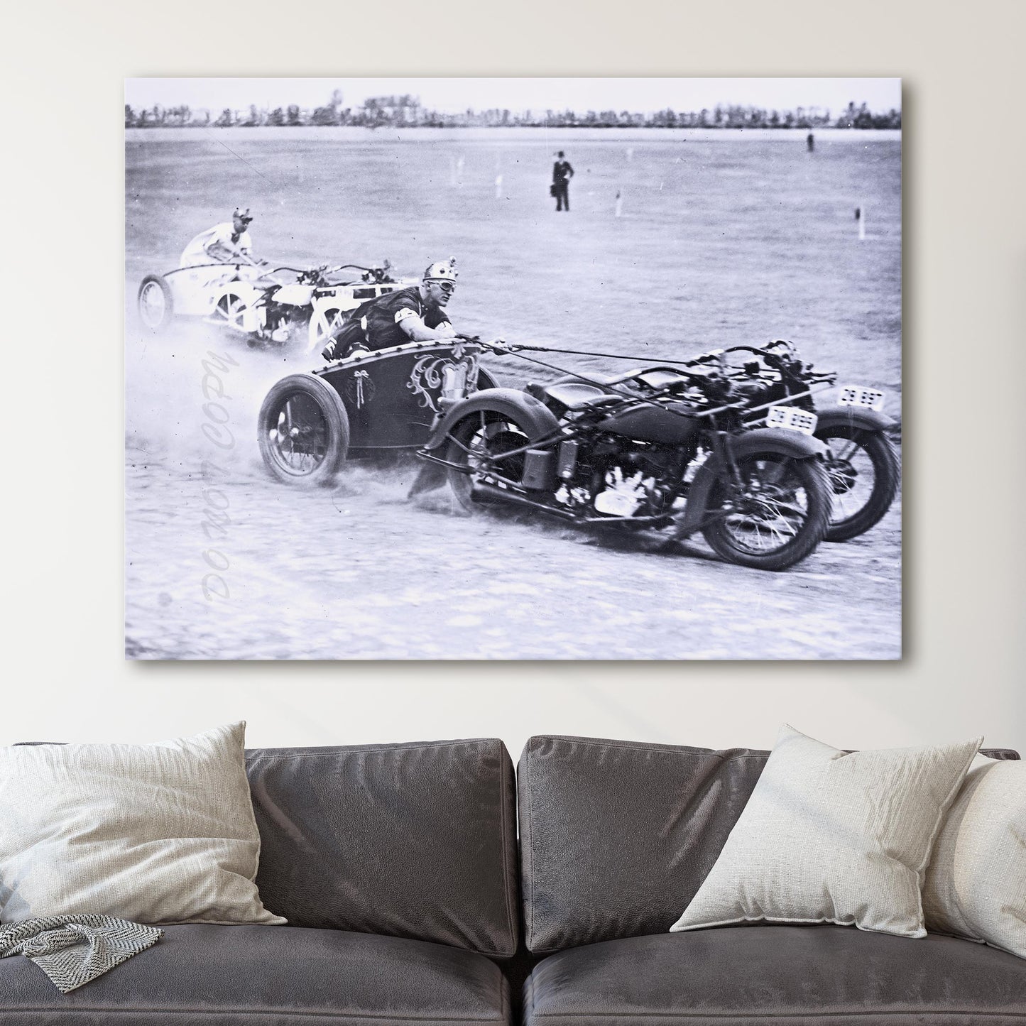 Motorcycle Chariot Race, Australia 1930s