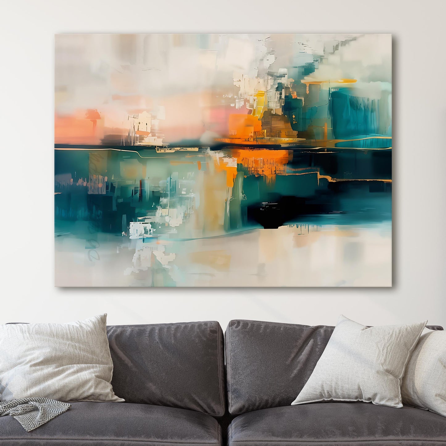 Abstract Art - Teal & Orange