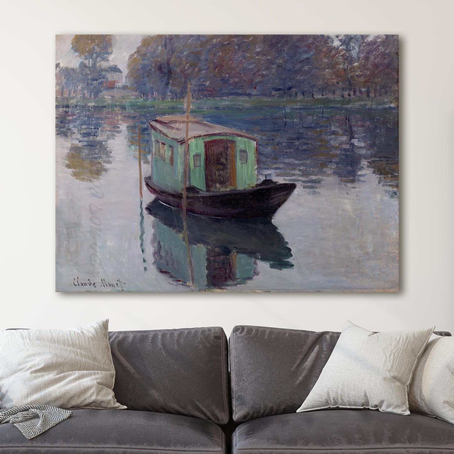 The Studio Boat by Claude Monet