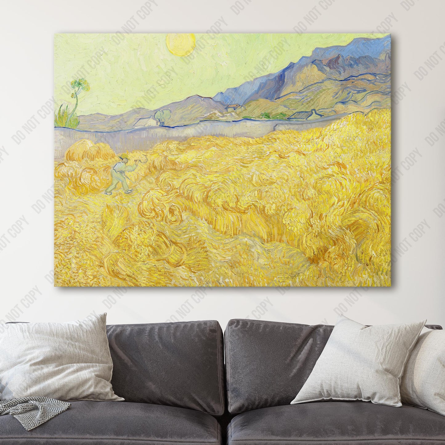 Wheatfield with a Reaper (1889) by Van Gogh