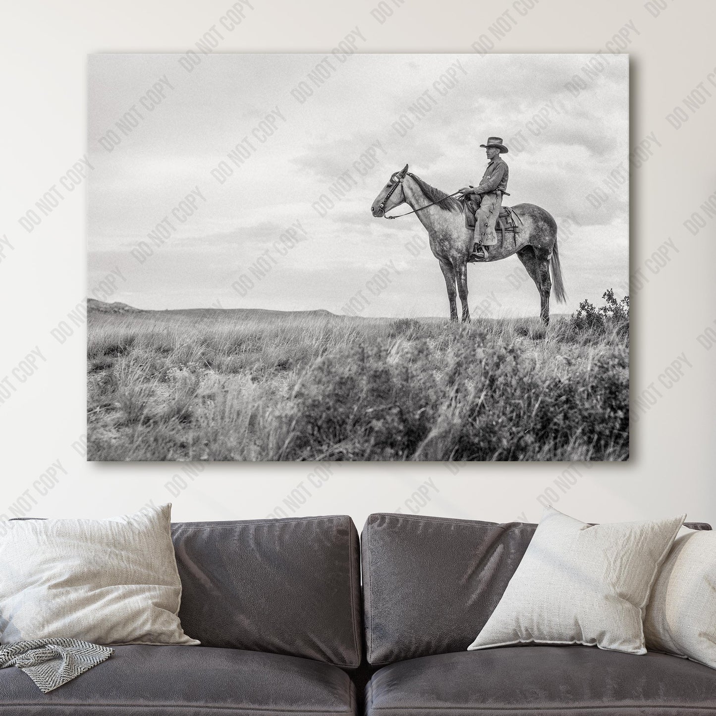 Vintage Cowboy On Horse