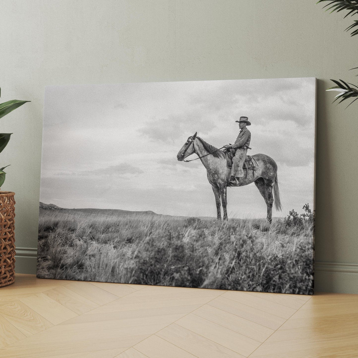 Vintage Cowboy On Horse