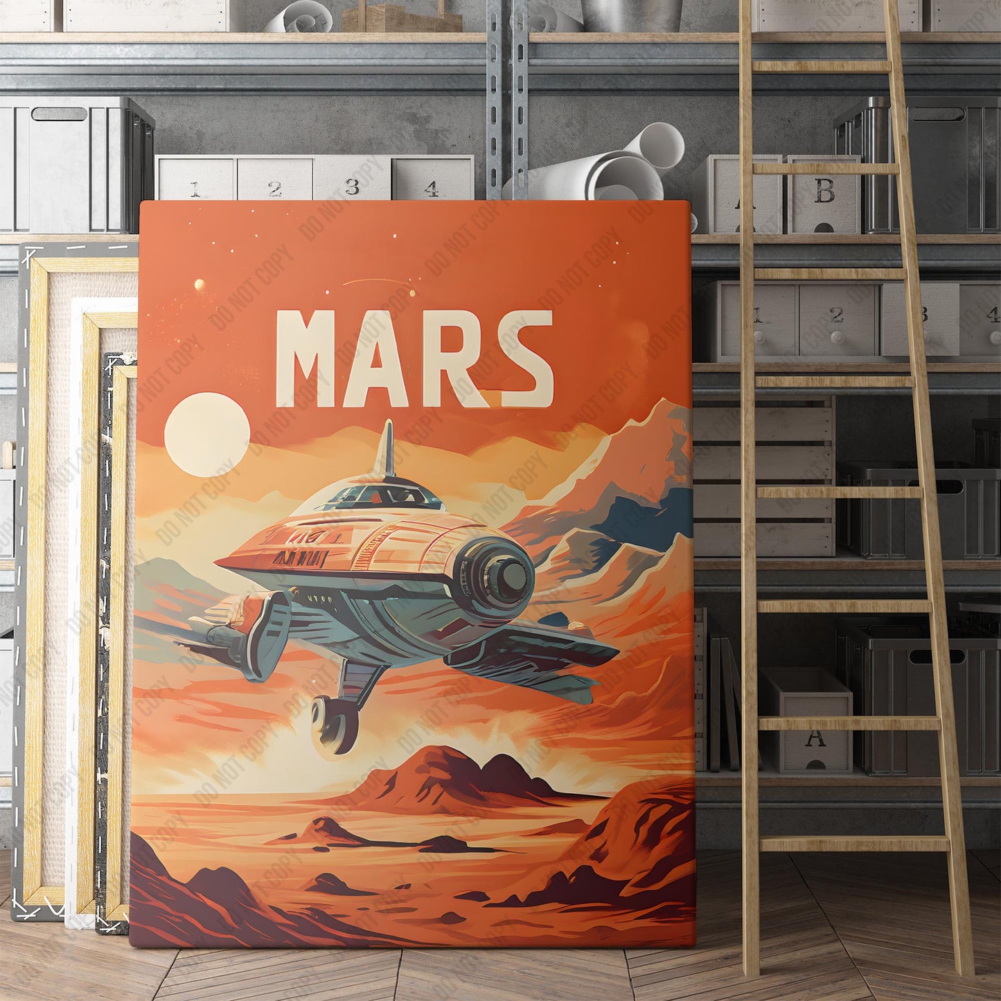 Vintage Mars Travel Poster