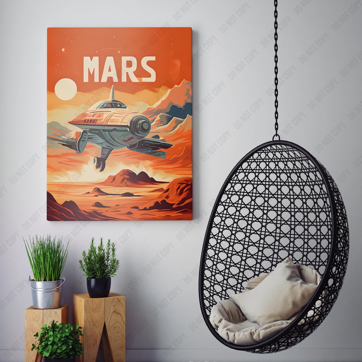 Vintage Mars Travel Poster