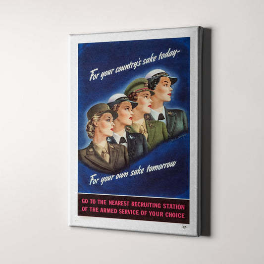 Vintage World War Two Women's Recruiting Poster