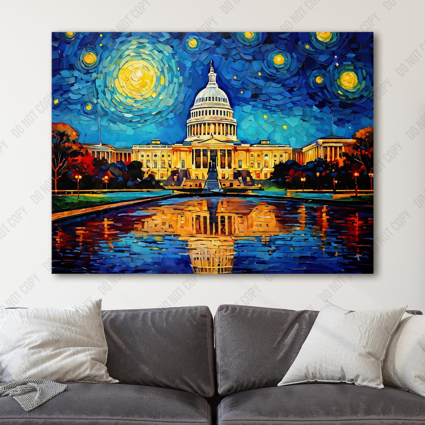 Washington DC as Van Gogh Starry Night