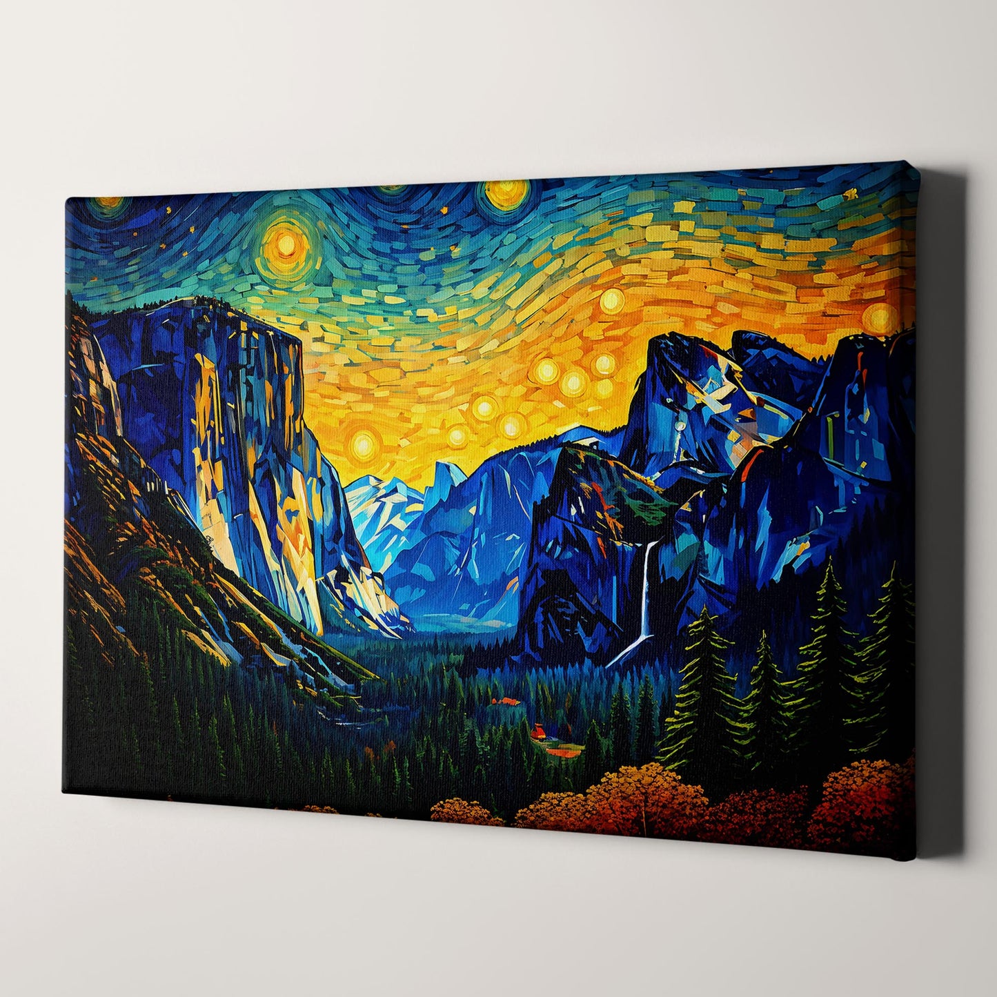 Yosemite Tunnel View as Van Gogh Starry Night