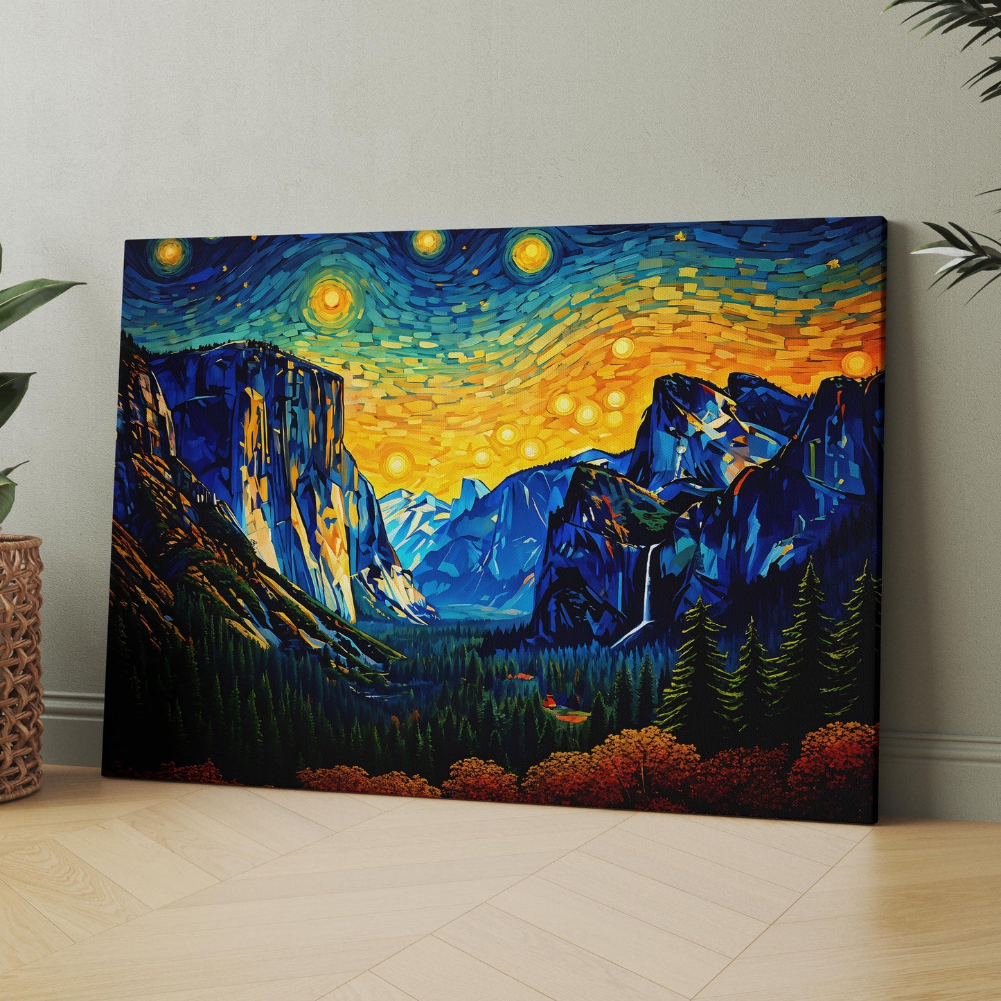 Yosemite Tunnel View as Van Gogh Starry Night