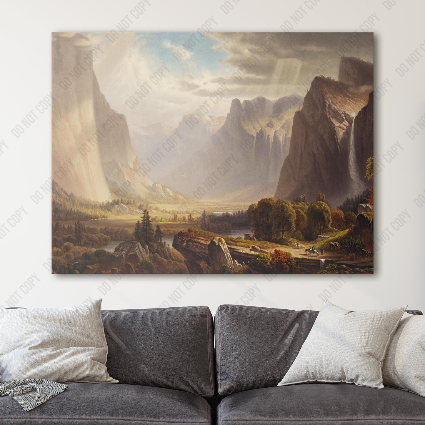 Yosemite Valley With Bridal Falls And Half-Dome In The Distance