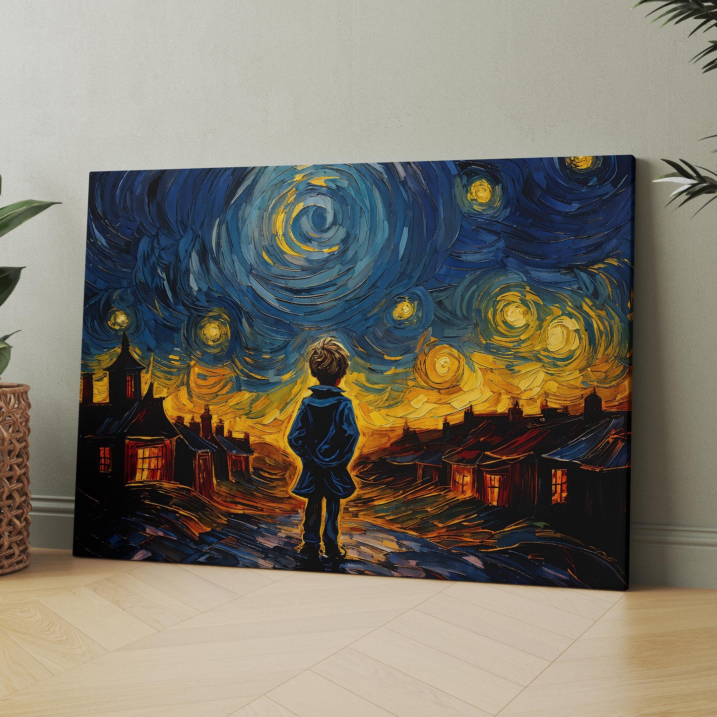 Oliver Twist as Van Gogh Starry Night