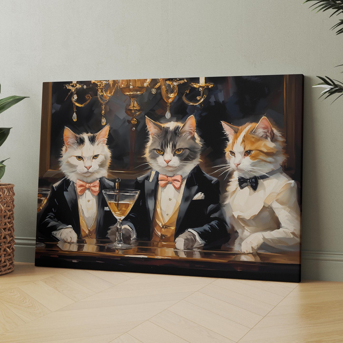 Posh Cats at a Martini Party