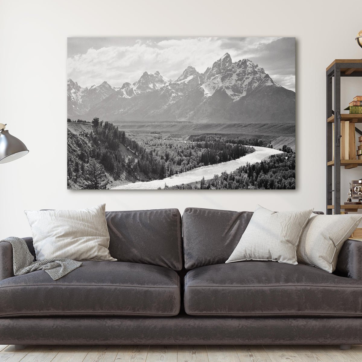Amanti Art Framed Wall Art Print 27x31 The Tetons and the Snake River Grand Teton by Ansel Adams, Landscapes Wall Art, Museum Masters Decor, Large Poster Painting Artwork for Living Room Amanti Art Framed Wall Art Print 27x31 The Tetons and the Snake River Grand Teton by Ansel Adams, Landscapes Wall Art, Museum Masters Decor, Large Poster Painting Artwork for Living Room