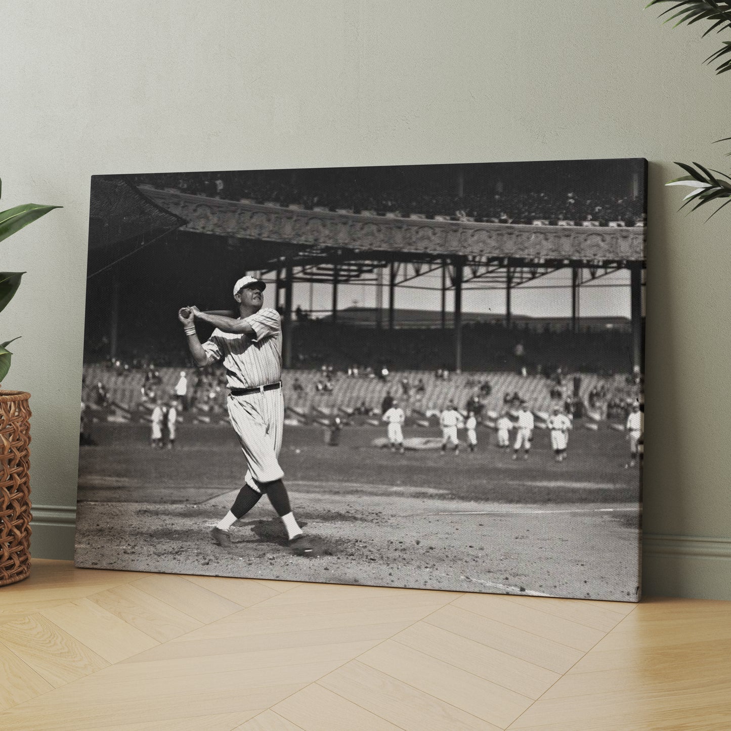 Babe Ruth Swinging