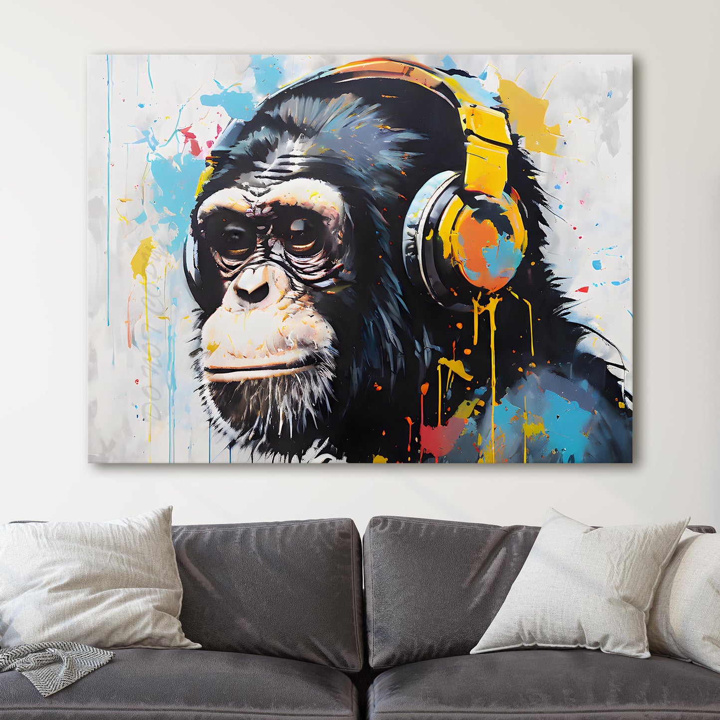 Monkey DJ Headphones Banksy