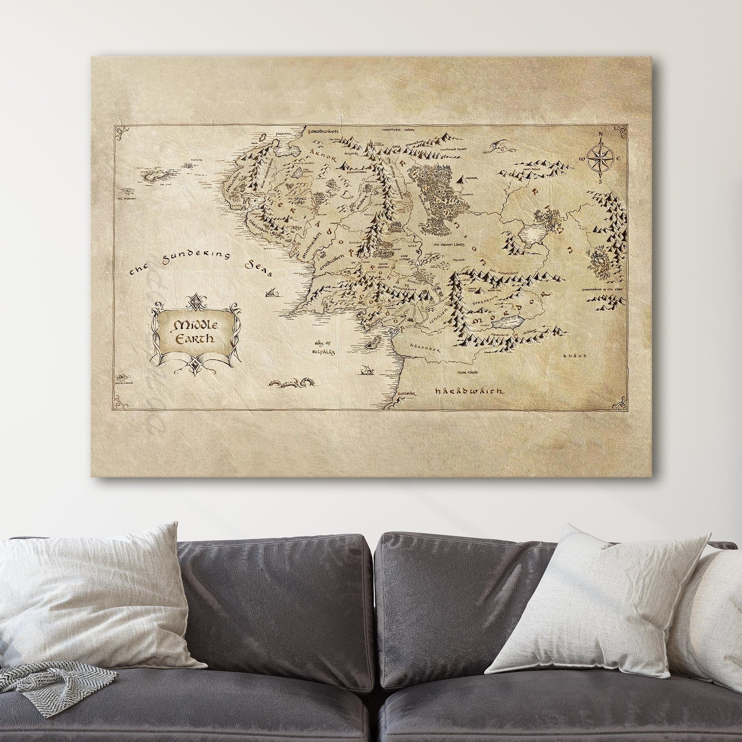 The Lord Of The Rings Map of Middle Earth