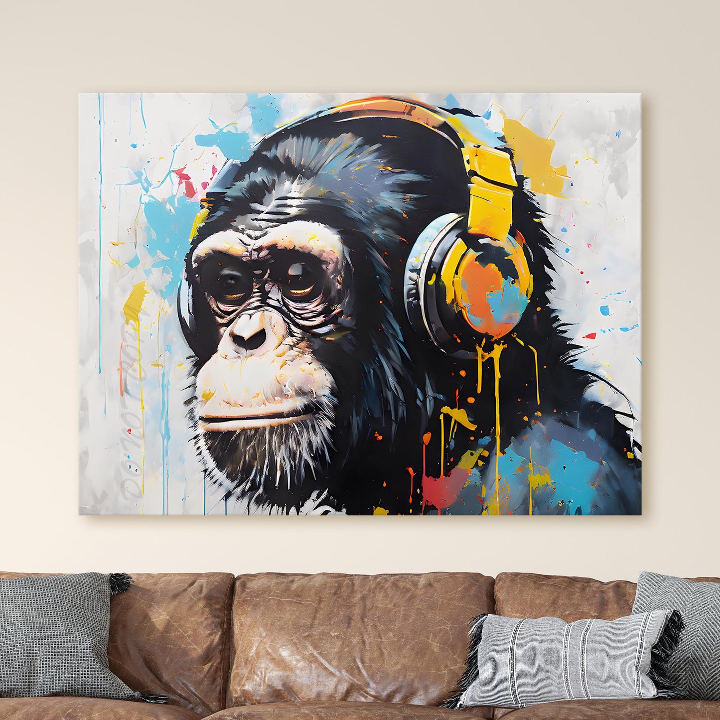 Monkey DJ Headphones Banksy